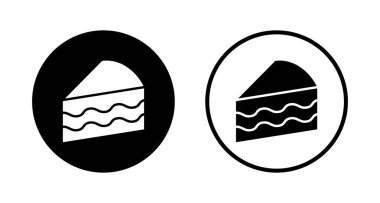 Pasta simgesi logosu tasarımı. Pasta işareti ve sembol. Doğum günü pastası simgesi