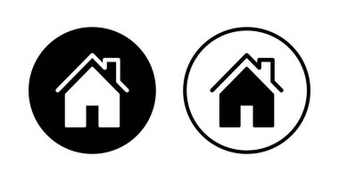 Ev simgesi logosu tasarımı. Ev işareti ve sembol