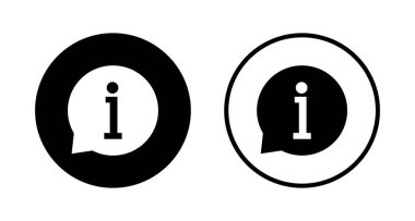 Bilgi simgesi logo tasarımı. İmza ve sembol hakkında. soru işareti simgesi