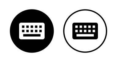 Klavye simgesi logosu tasarımı. Klavye işareti ve simgesi