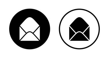 Posta simgesi logosu tasarımı. e-posta işareti ve sembol. E- posta simgesi. Zarf simgesi