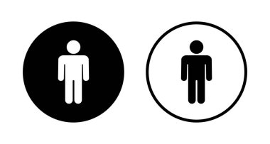 Erkek simgesi logosu tasarımı. Erkek işareti ve sembol. insan sembolü