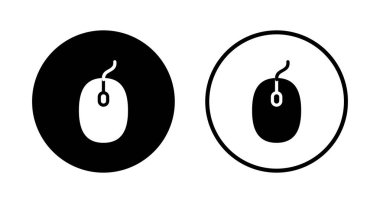 Fare simgesi logosu tasarımı. Tıklama işareti ve sembol. işaretleyici simgesi vektörü.