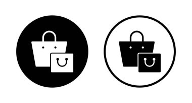 Alışveriş çantası simgesi logosu tasarımı. Alışveriş işareti ve sembol