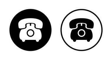Telefon ikonu logosu tasarımı. telefon işareti ve sembol