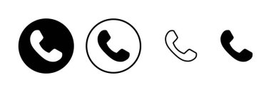 Simge logosu tasarımını ara. Telefon işareti ve sembol. Telefon ikonu. Bizimle irtibata geç 