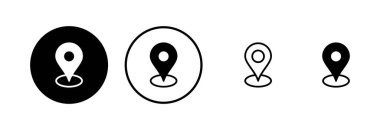 Haritalar ve logo tasarımı. konum işareti ve sembol. coğrafi konum, imleç simgesi.