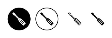 Tornavida simgesi logosu tasarımı. araç işareti ve sembol