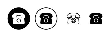 Telefon ikonu logosu tasarımı. telefon işareti ve sembol