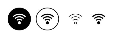 Wifi simgesi logo tasarımı. İşaret işareti ve sembol. Kablosuz simge