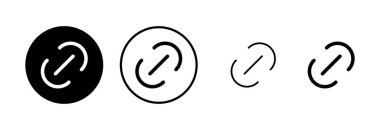 Bağlantı simgesi logosu tasarımı. Hiper bağlantı zinciri işareti ve sembolü