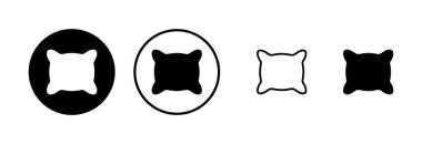 Yastık simgesi logosu tasarımı. Yastık işareti ve sembol. Rahat yumuşacık yastık.