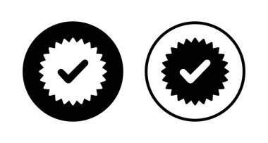 Onaylanmış simge logosu tasarımı. Onaylanmış Madalya Simgesi