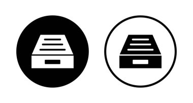 Dizin simgesi logo tasarımını arşivle. Belge vektör simgesi. Depolama simgesini arşivle.