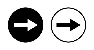 Ok simgesi logosu tasarımı. Web tasarımı için ok işareti ve sembol.