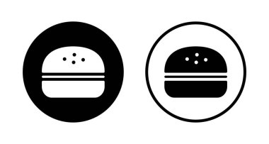 Burger ikon logo tasarımı. Hamburger ve sembol. hamburger