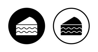 Pasta simgesi logosu tasarımı. Pasta işareti ve sembol. Doğum günü pastası simgesi