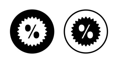 İndirimli simge logosu tasarımı. İndirim etiketi ve sembolü