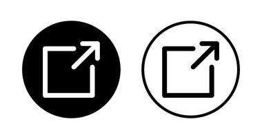 Dış bağlantı simgesi logo tasarımı. bağlantı işareti ve sembol. hiper bağlantı sembolü