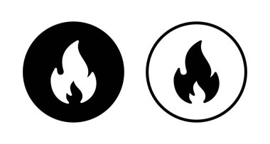 Ateş simgesi logosu tasarımı. ateş işareti ve sembol