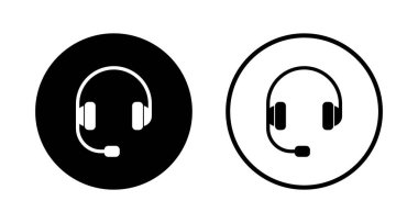 Kulaklık simgesi logosu tasarımı. İmza ve sembol.