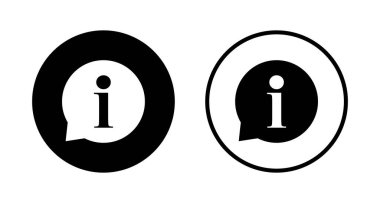 Bilgi simgesi logo tasarımı. İmza ve sembol hakkında. soru işareti simgesi