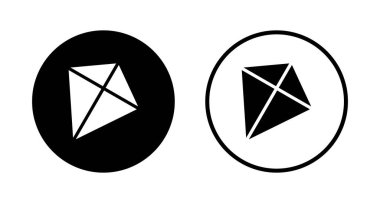 Kite simgesi logo tasarımı. Uçurtma işareti ve sembol
