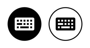 Klavye simgesi logosu tasarımı. Klavye işareti ve simgesi