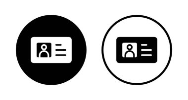 Lisans simgesi logo tasarımı. Kimlik kartı simgesi. Sürücü ehliyeti, personel kimlik kartı 