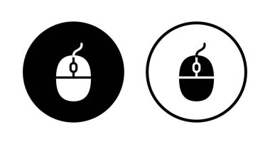 Fare simgesi logosu tasarımı. Tıklama işareti ve sembol. işaretleyici simgesi vektörü.