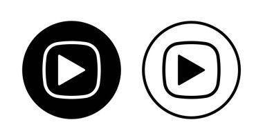 Simge logosu tasarımını oynat. Düğme işareti ve sembolü çal