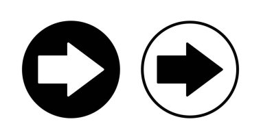 Ok simgesi logosu tasarımı. Web tasarımı için ok işareti ve sembol.