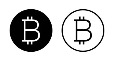 Bitcoin simge logosu tasarımı. Bitcoin işareti ve sembol. ödeme sembolü. şifreleme para birimi logosu