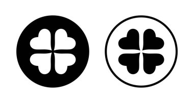 Yonca simgesi logosu tasarımı. Yonca işareti ve sembol. dört yapraklı yonca simgesi.