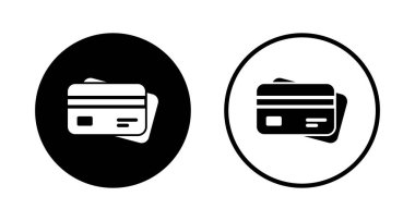 Kredi kartı simgesi logosu tasarımı. Kredi kartı ödeme imzası ve sembolü