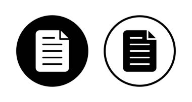 Belge simgesi logo tasarımı. Kağıt ve sembol. Dosya Simgesi