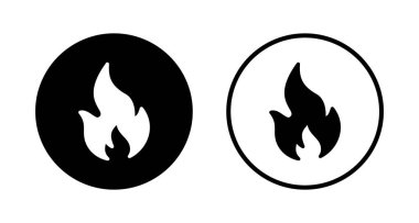 Ateş simgesi logosu tasarımı. ateş işareti ve sembol