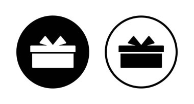 Hediye simgesi logosu tasarımı. Hediye işareti ve sembol. doğum günü hediyesi