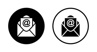 Posta simgesi logosu tasarımı. e-posta işareti ve sembol. E- posta simgesi. Zarf simgesi