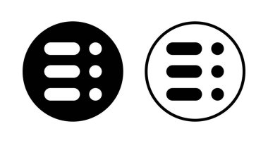 Menü simgesi logosu tasarımı. Web menü işareti ve sembol. Hamburger menüsü sembolü