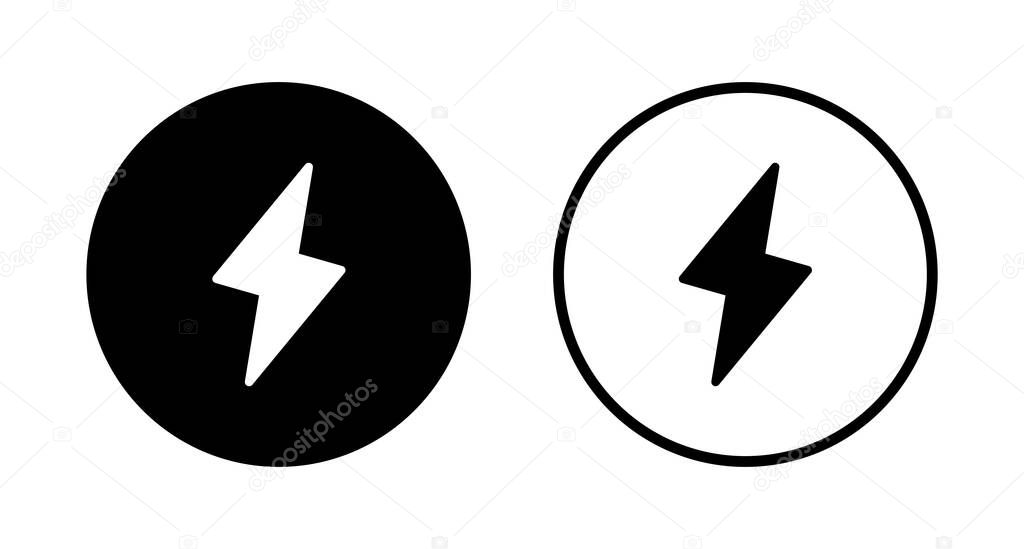 Lightning icon logo design. electric sign and symbol. power icon. energy sign