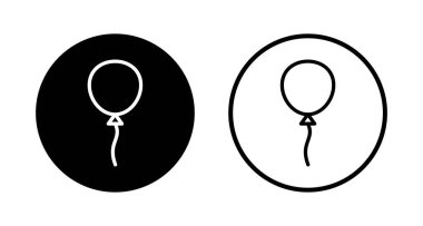 Balon simgesi logosu tasarımı. Parti balonu işareti ve sembolü