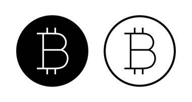 Bitcoin simge logosu tasarımı. Bitcoin işareti ve sembol. ödeme sembolü. şifreleme para birimi logosu