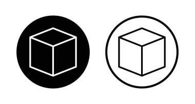 Kutu simgesi logosu tasarımı. kutu işareti ve sembol, paket, paket