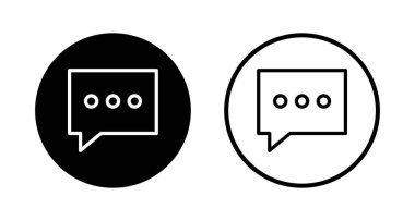 Sohbet ikonu logosu tasarımı. Konuşma balonu işareti ve sembol. Yorum simgesi. ileti