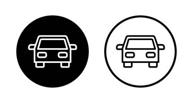 Araba simgesi logosu tasarımı. Araba işareti ve sembol. küçük sedan