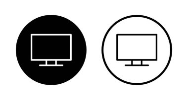 Bilgisayar simgesi logosu tasarımı. bilgisayar izleme işareti ve simgesi