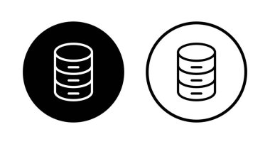 Veritabanı simgesi logo tasarımı. veritabanı işareti ve sembolü