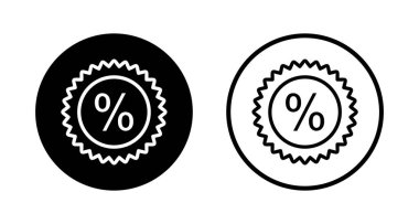İndirimli simge logosu tasarımı. İndirim etiketi ve sembolü