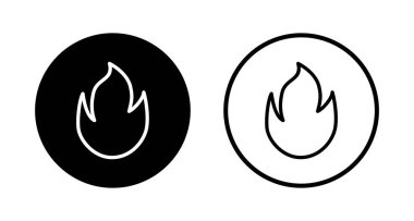 Ateş simgesi logosu tasarımı. ateş işareti ve sembol